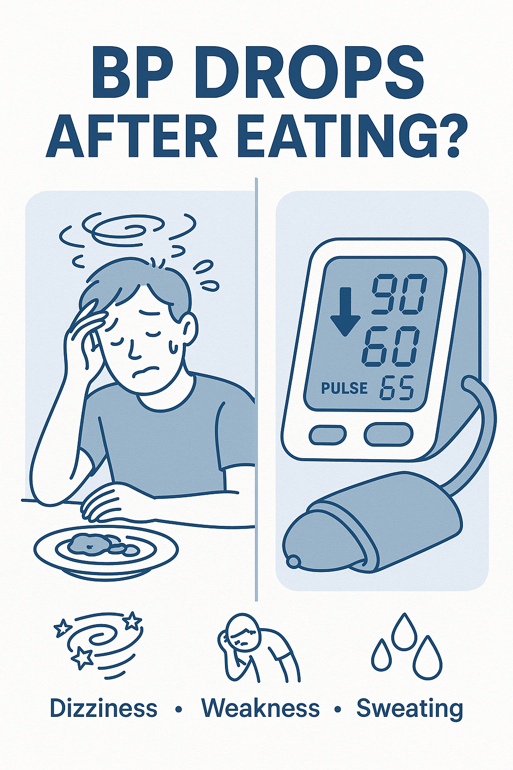 bp drops after eating?