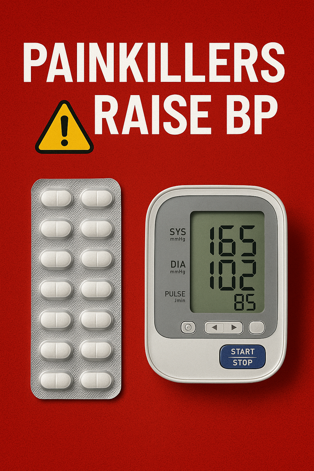 painkillers raises bp instantly
