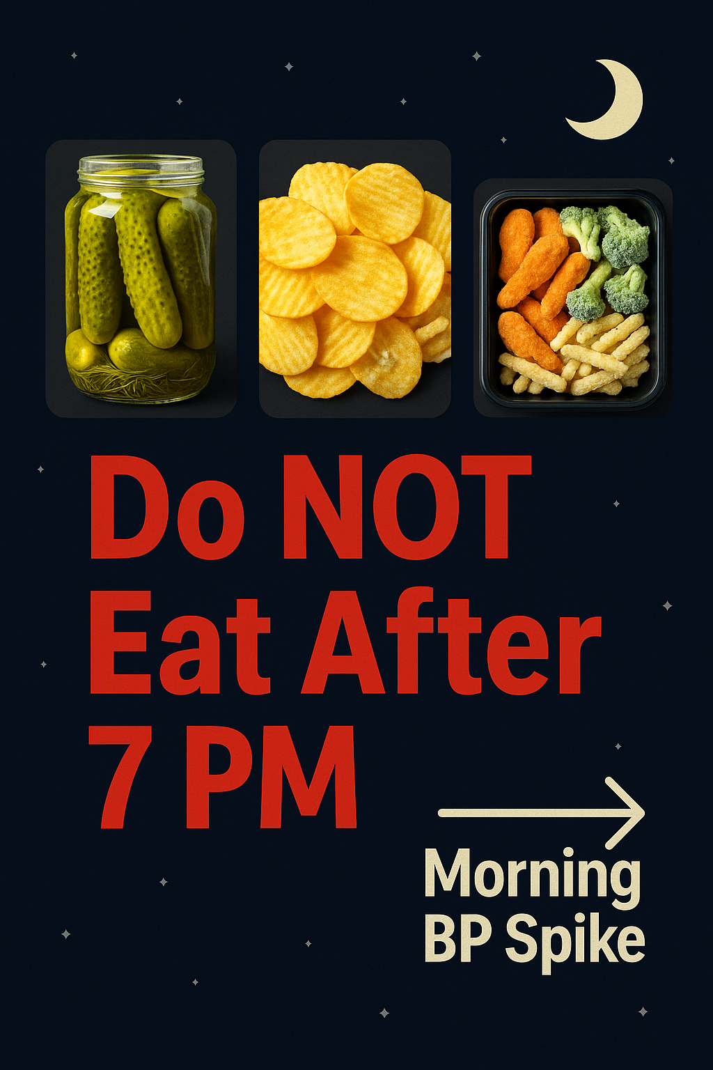 if you are bp patient do not eat thiss after 7 pm